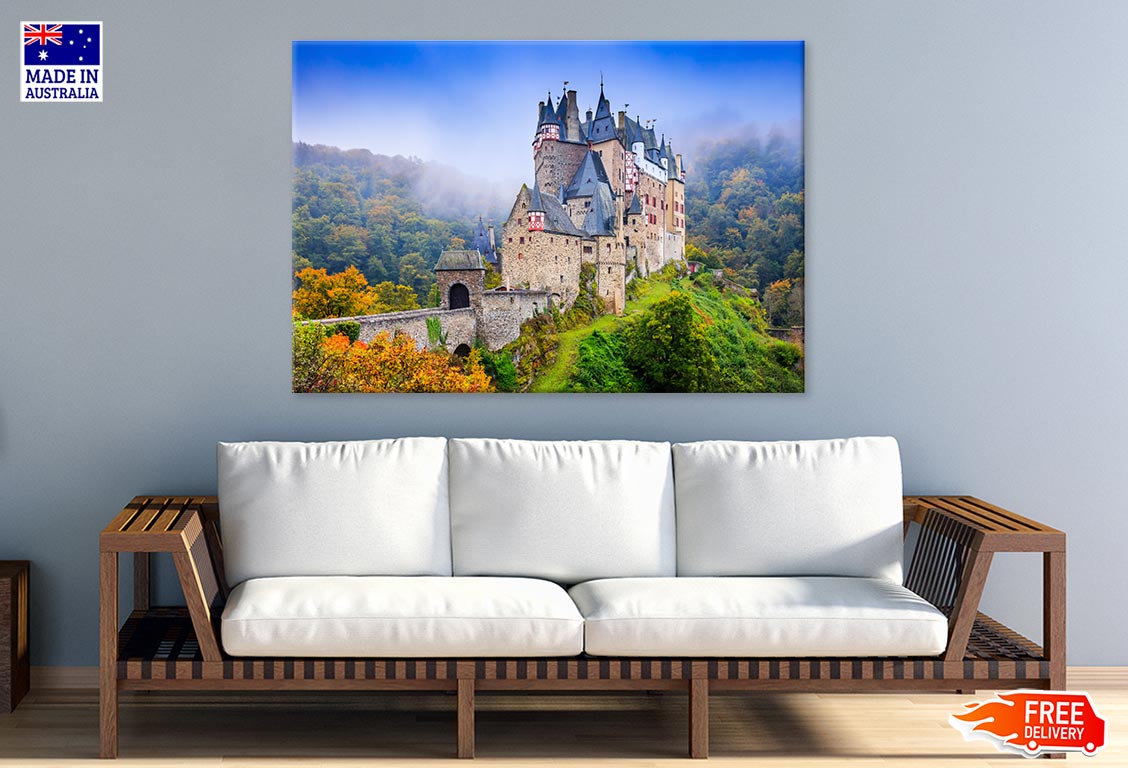 Medieval Castle On The Hills Print 100% Australian Made