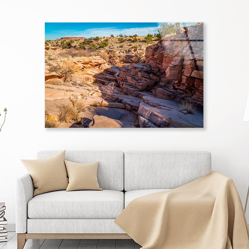 Arizona Sandstone Landscapes Acrylic Glass Print Tempered Glass Wall Art 100% Made in Australia Ready to Hang