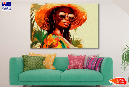 Fashionable Women Oil Painting Wall Art Limited Edition High Quality Print