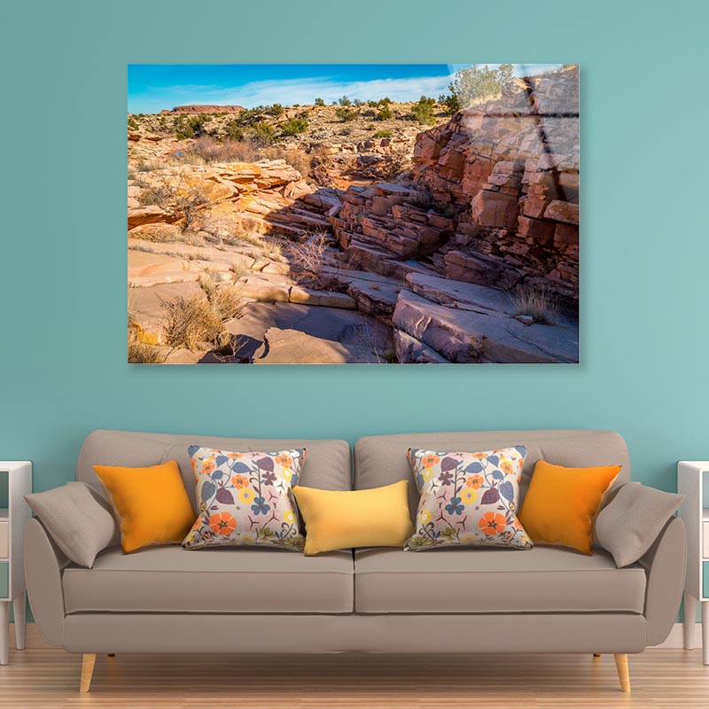 Arizona Sandstone Landscapes Acrylic Glass Print Tempered Glass Wall Art 100% Made in Australia Ready to Hang