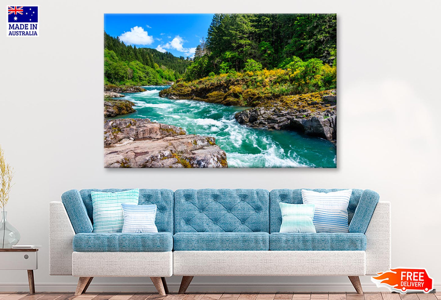 Nature Baths On the Katun River, In the Altai Mountains, Siberia, Russia  Wall Art Decor 100% Australian Made - Bella Home Decor