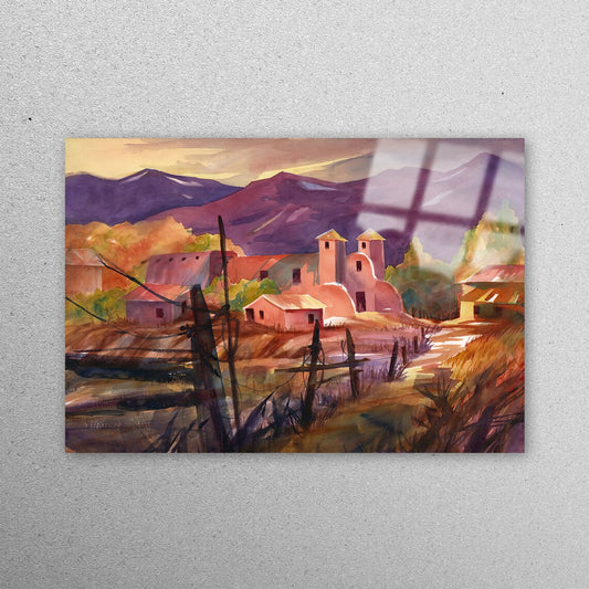 Nature Mexican Village Acrylic Glass Print Tempered Glass Wall Art 100% Made in Australia Ready to Hang