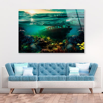 Amazing View of Deep Sea Acrylic Glass Print Tempered Glass Wall Art 100% Made in Australia Ready to Hang