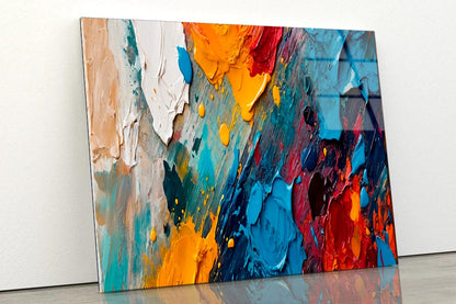 Colorful Abstract Design  Acrylic Glass Print Tempered Glass Wall Art 100% Made in Australia Ready to Hang - Bella Home Decor