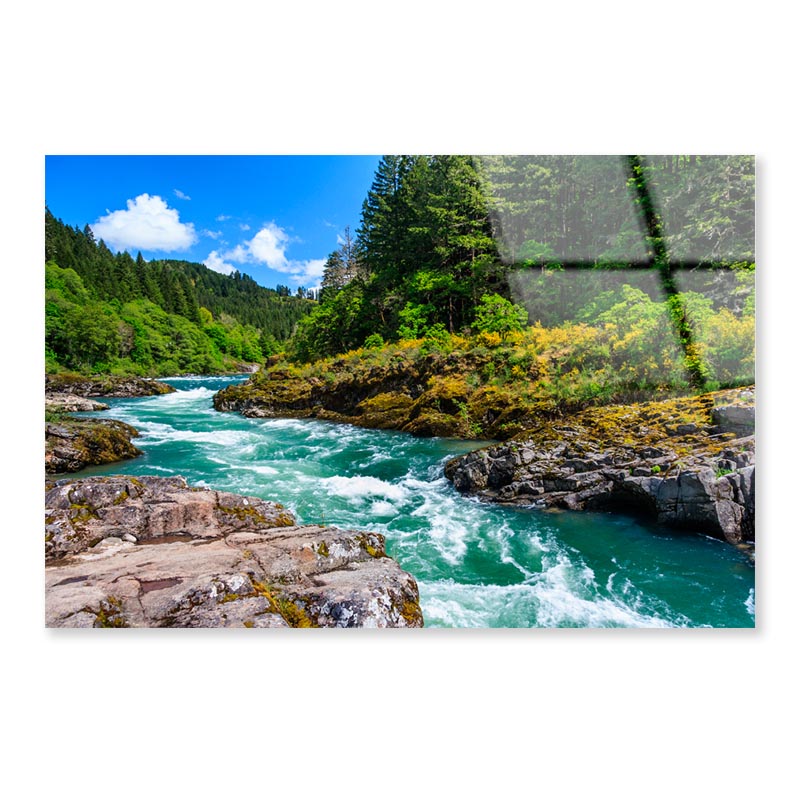 Nature Baths On the Katun River, In the Altai Mountains, Siberia, Russia Acrylic Glass Print Tempered Glass Wall Art 100% Made in Australia Ready to Hang