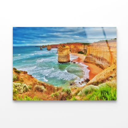 Great Ocean Road in Australia Acrylic Glass Print Tempered Glass Wall Art 100% Made in Australia Ready to Hang - Bella Home Decor