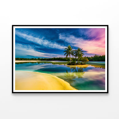 Sunset over the River Home Decor Premium Quality Poster Print Choose Your Sizes - Bella Home Decor