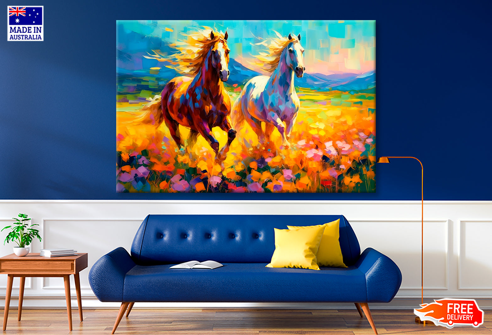 A Pair Of Horses In Love Oil Painting Wall Art Limited Edition High Quality Print