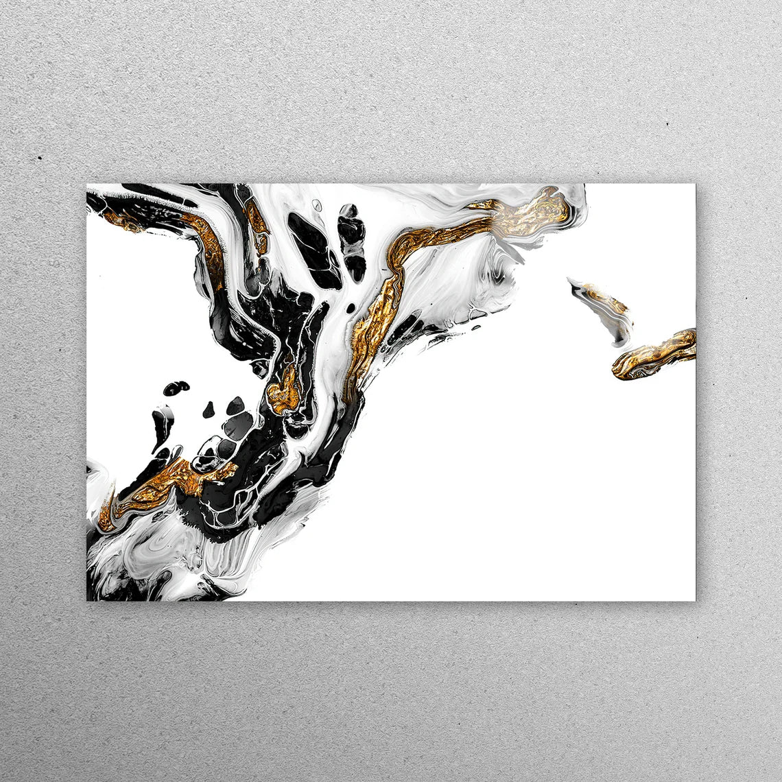 Black And Gold Abstract Acrylic Glass Print Tempered Glass Wall Art 100% Made in Australia Ready to Hang