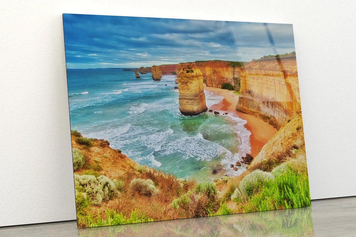 Great Ocean Road in Australia Acrylic Glass Print Tempered Glass Wall Art 100% Made in Australia Ready to Hang - Bella Home Decor