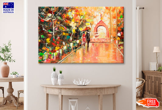 Architectural Arch Couple Oil Painting Wall Art Limited Edition High Quality Print