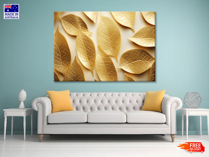 Close-Up of Golden Leaves Print 100% Australian Made - Bella Home Decor