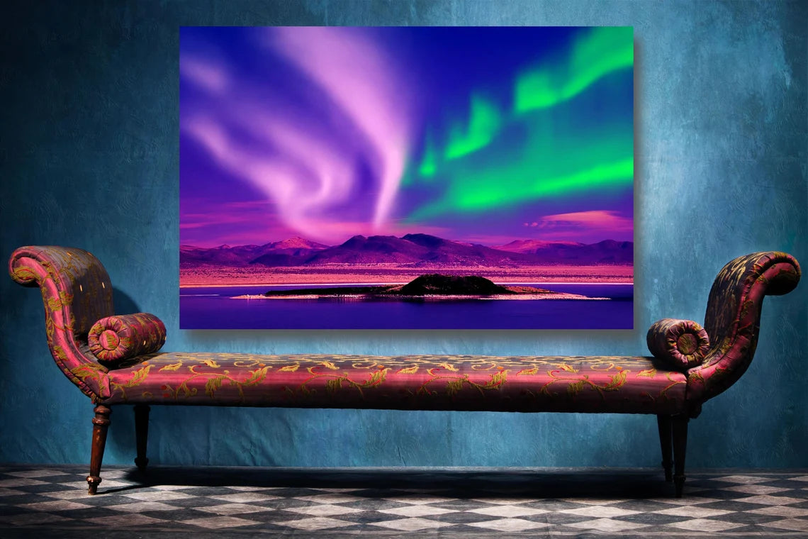 Borealis Northern Lights UV Direct Aluminum Print Australian Made Quality