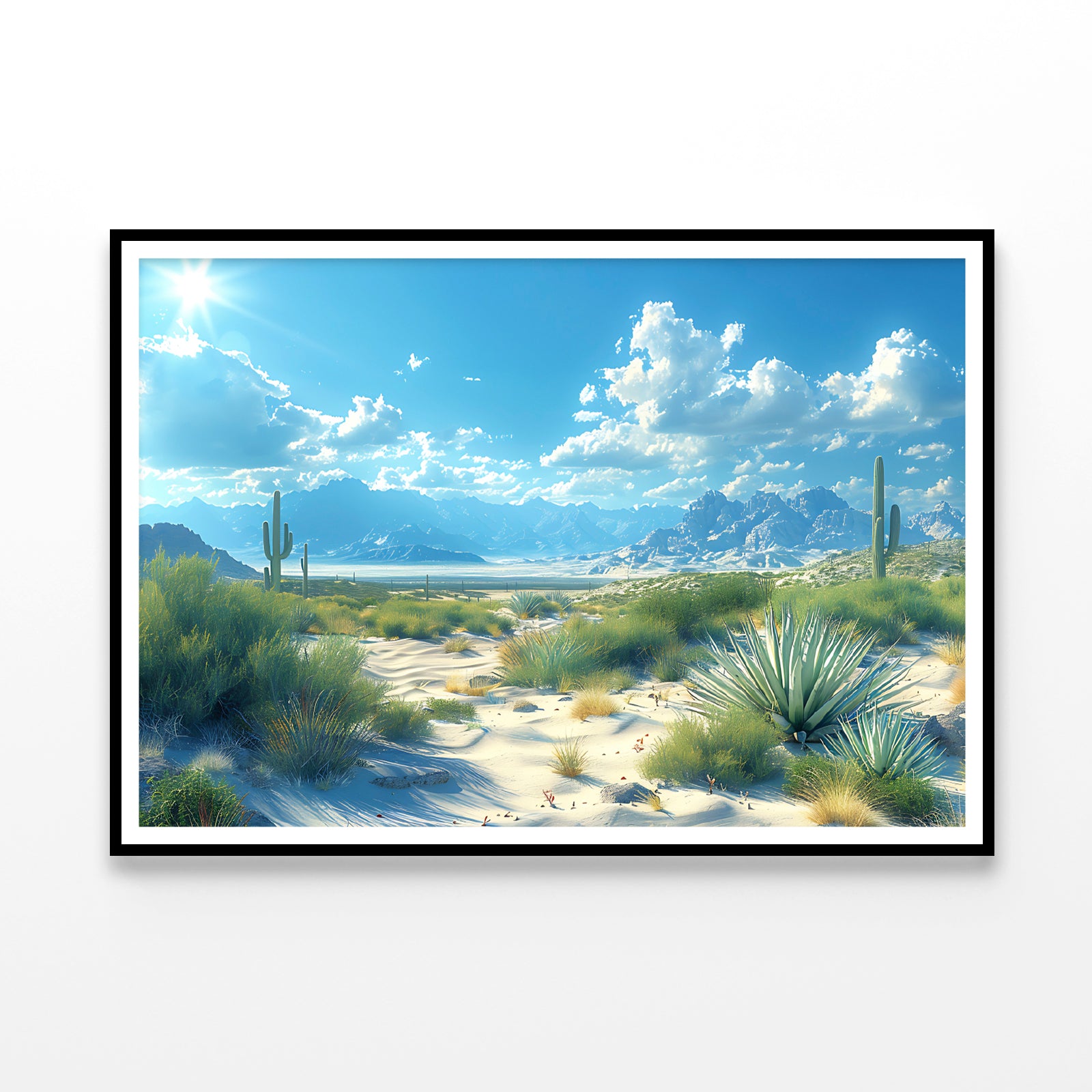 Plants under a Cloudy Sky with Mountains Home Decor Premium Quality Poster Print Choose Your Sizes - Bella Home Decor