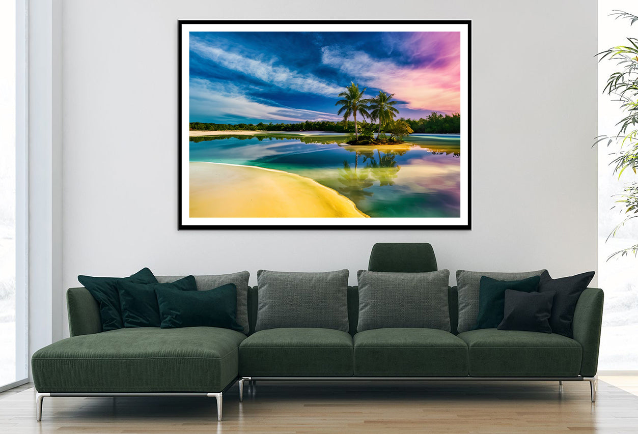 Sunset over the River Home Decor Premium Quality Poster Print Choose Your Sizes - Bella Home Decor