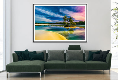 Sunset over the River Home Decor Premium Quality Poster Print Choose Your Sizes - Bella Home Decor