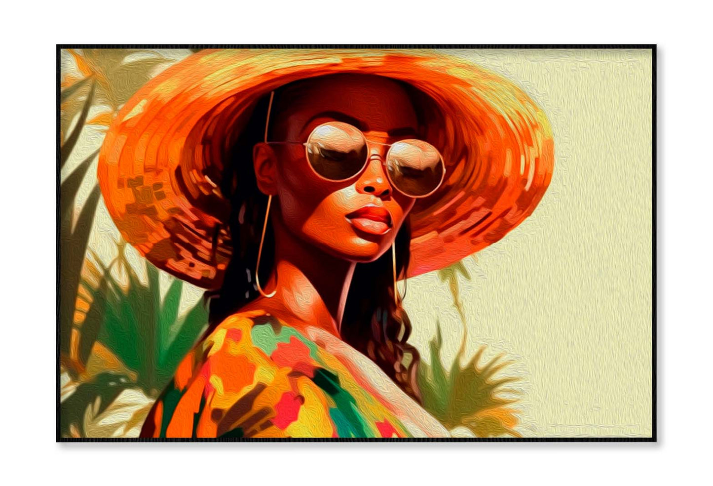 Fashionable Women Oil Painting Wall Art Limited Edition High Quality Print