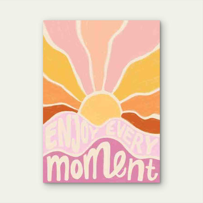 Enjoy Every Moment Text Metal Print Ready to Hang - Bella Home Decor
