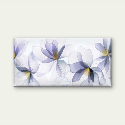 Modern Watercolor Sheer Violet Flowers Yellow Stamen Wall Art Canvas Office Home Framed 120x60cm