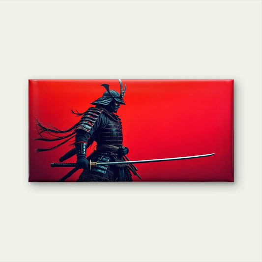 Crimson Shadow Ronin Warrior Wall Art Canvas Office Home Room Framed 120x60cm