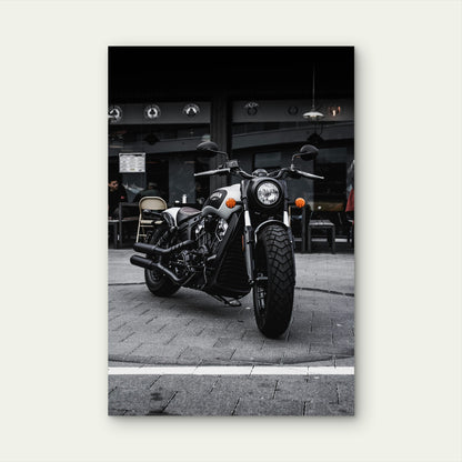Indian Scout Bobber Motorcycle Cruiser Chopper 40x60cm Metal Print Ready to Hang