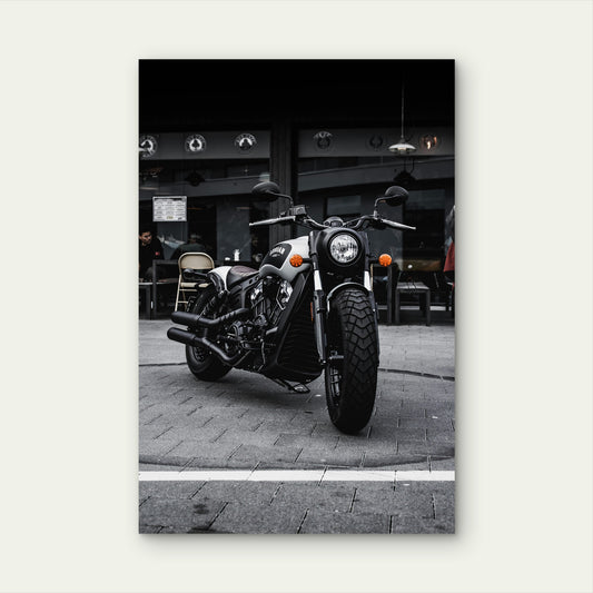 Indian Scout Bobber Motorcycle Cruiser Chopper 40x60cm Metal Print Ready to Hang