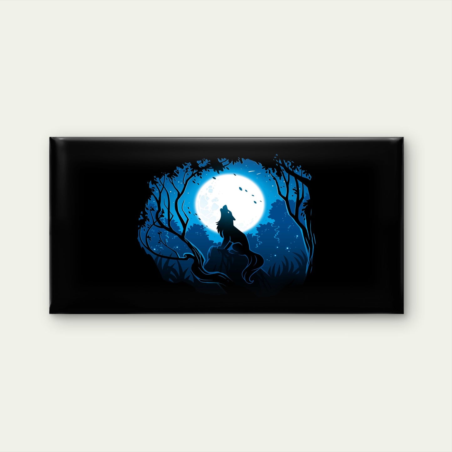 Howling Wolf Full Moon Night Wall Art Canvas Office Home Room Framed 120x60cm