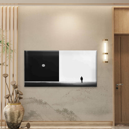 Person In A Dark Room Wall Art Canvas Office Home Room Framed 120x60cm - Bella Home Decor