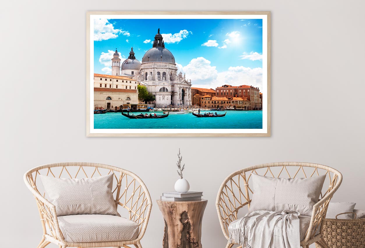 Grand Canal & Basilica Santa Maria Della Salute, Venice, Italy Home Decor Premium Quality Poster Print Choose Your Sizes - Bella Home Decor