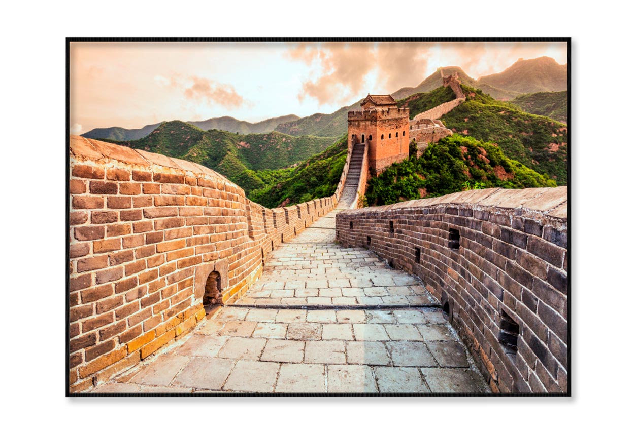 China Famous Landmark Great Wall and Mountains Home Decor Premium Quality Poster Print Choose Your Sizes