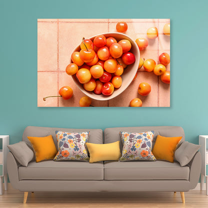 A Bowl of Cherry Tomatoes Acrylic Glass Print Tempered Glass Wall Art 100% Made in Australia Ready to Hang