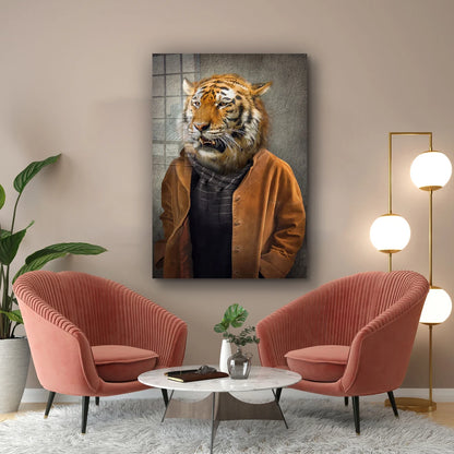 Tiger head Abstract UV Direct Aluminum Print Australian Made Quality