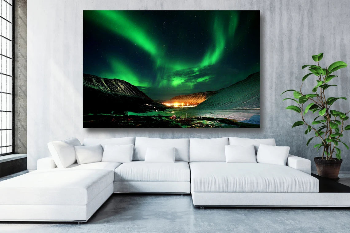 Northern Lights Wall Art UV Direct Aluminum Print Australian Made Quality