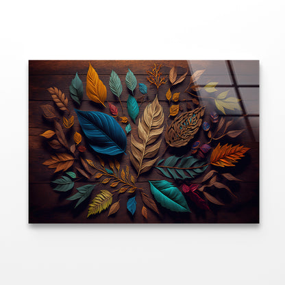 Leaves Art and Painting Acrylic Glass Print Tempered Glass Wall Art 100% Made in Australia Ready to Hang - Bella Home Decor