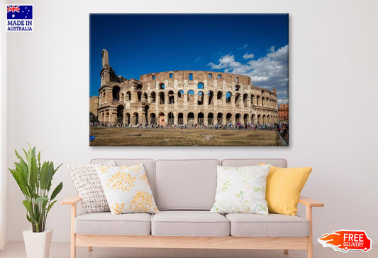 Views Of the Coliseum Rome, Italy Wall Art Decor 100% Australian Made