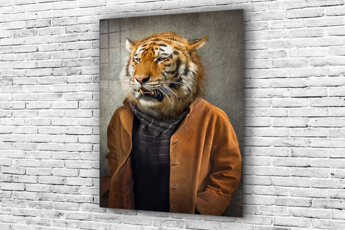 Tiger head Abstract UV Direct Aluminum Print Australian Made Quality