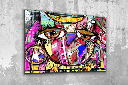 Owl Picasso Style Art UV Direct Aluminum Print Australian Made Quality