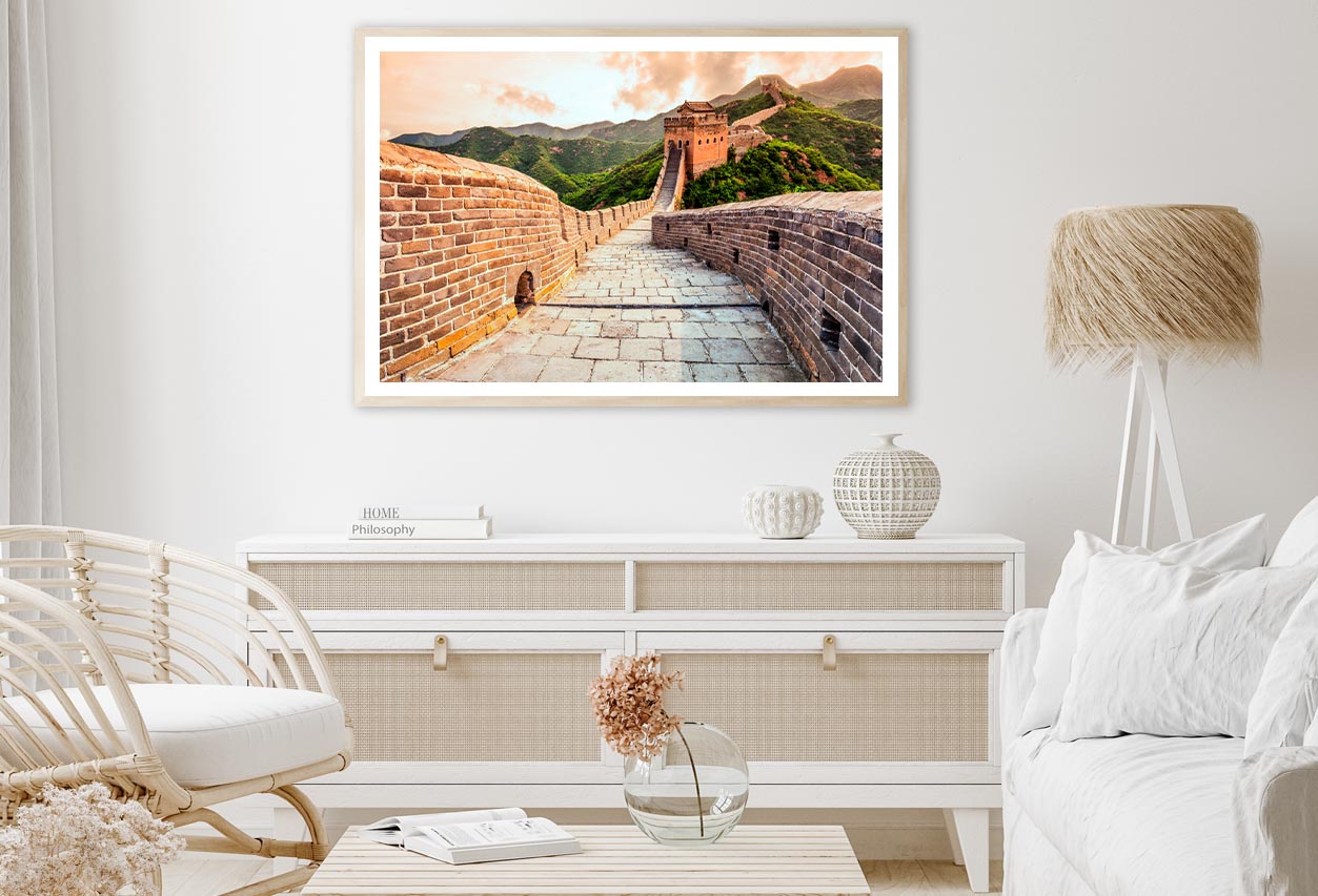 China Famous Landmark Great Wall and Mountains Home Decor Premium Quality Poster Print Choose Your Sizes