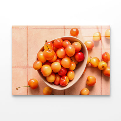 A Bowl of Cherry Tomatoes Acrylic Glass Print Tempered Glass Wall Art 100% Made in Australia Ready to Hang