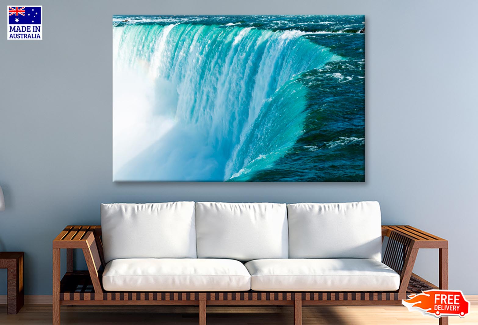 Canadian Or Horseshoe Waterfall from Canadian Side of Niagara Falls  Wall Art Decor 100% Australian Made - Bella Home Decor