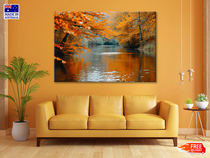 View of River Surrounded By Trees Print 100% Australian Made - Bella Home Decor