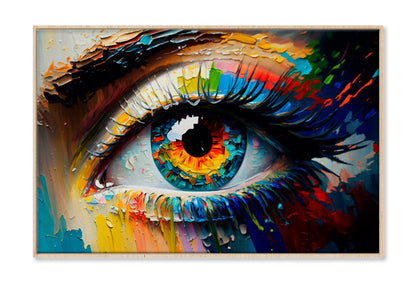 Conceptual A0bstract Picture Of The Eye Oil Painting Wall Art Limited Edition High Quality Print Canvas Box Framed Natural