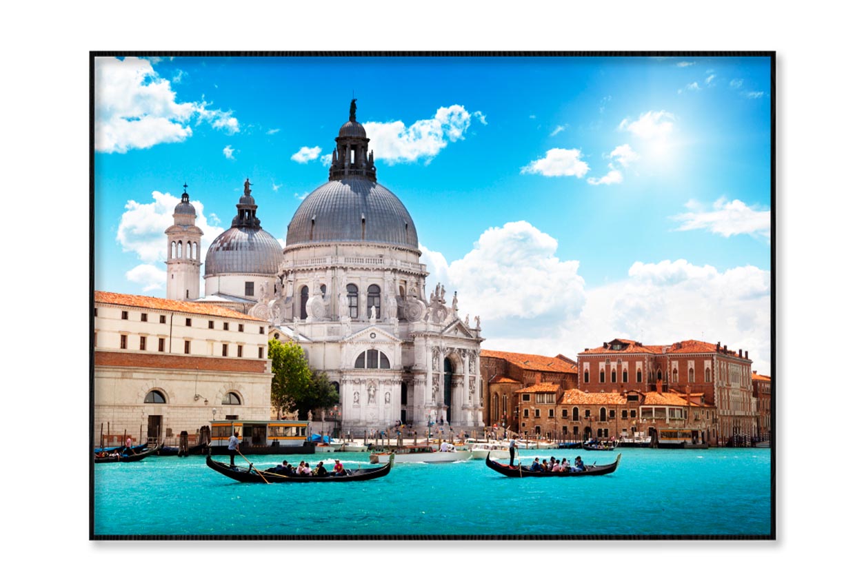Grand Canal & Basilica Santa Maria Della Salute, Venice, Italy Home Decor Premium Quality Poster Print Choose Your Sizes - Bella Home Decor