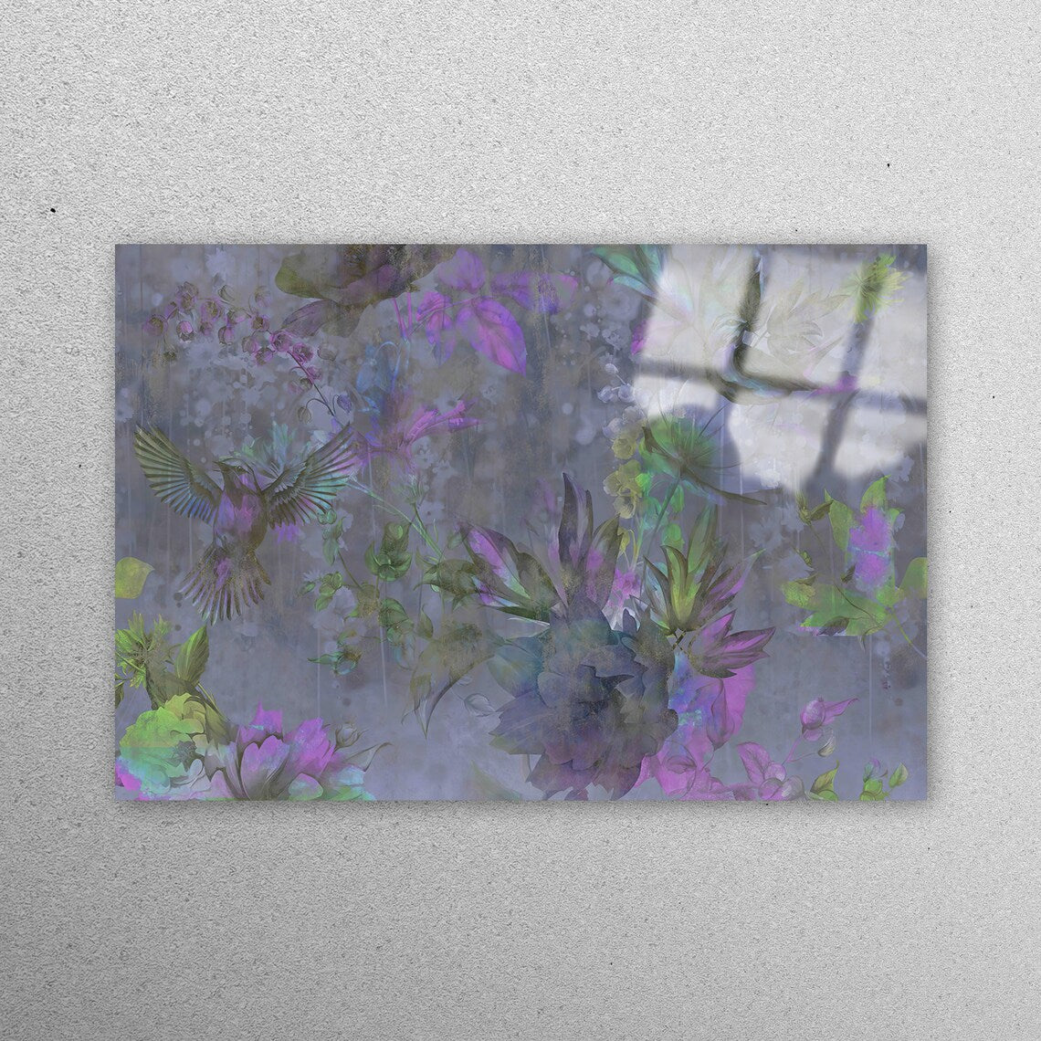 Flowers And Birds Painting Acrylic Glass Print Tempered Glass Wall Art 100% Made in Australia Ready to Hang