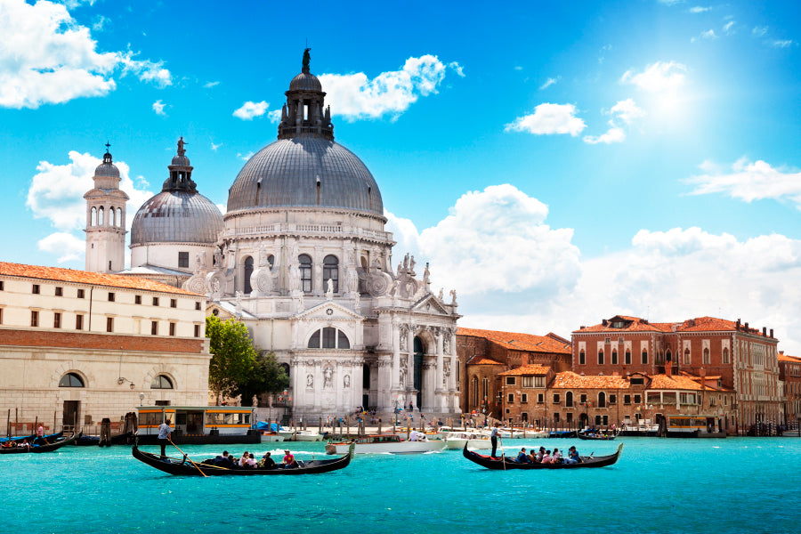 Grand Canal & Basilica Santa Maria Della Salute, Venice, Italy Wall Art Decor 100% Australian Made