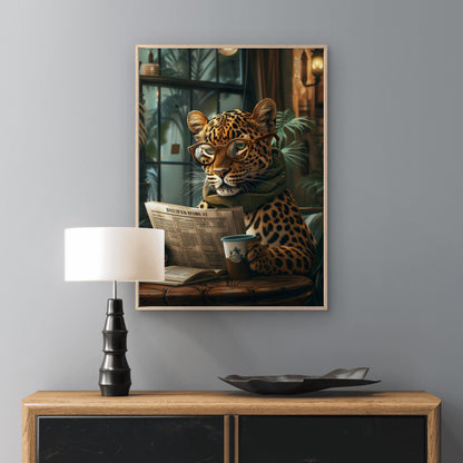 Trendy Leopard Café Coffee Fashion Home Decor Premium Quality Poster Print Choose Your Sizes - Bella Home Decor