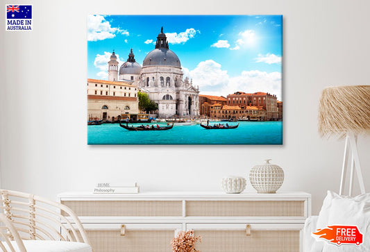 Grand Canal & Basilica Santa Maria Della Salute, Venice, Italy Wall Art Decor 100% Australian Made