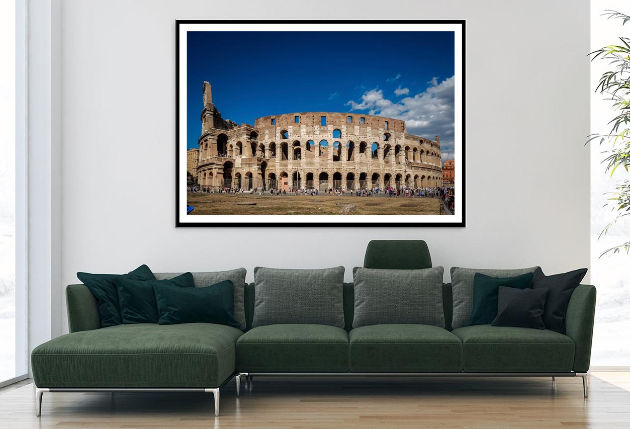 Views Of the Coliseum Rome, Italy Home Decor Premium Quality Poster Print Choose Your Sizes