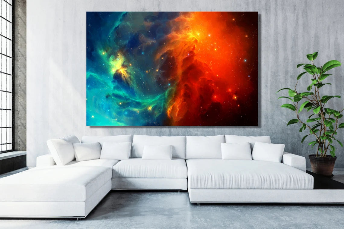 Space Nebula Wall Art UV Direct Aluminum Print Australian Made Quality