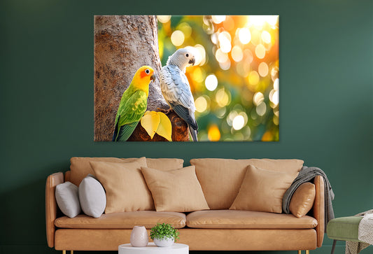 Sun Conure & African Grey Parrot Wall Art Decor 100% Australian Made